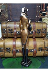 Trukado Giftware Beelden Collectables - Spaniël Hond Officier met echte klok - beeld 50cm