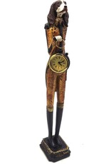 Trukado Giftware Beelden Collectables - Spaniël Hond Officier met echte klok - beeld 50cm