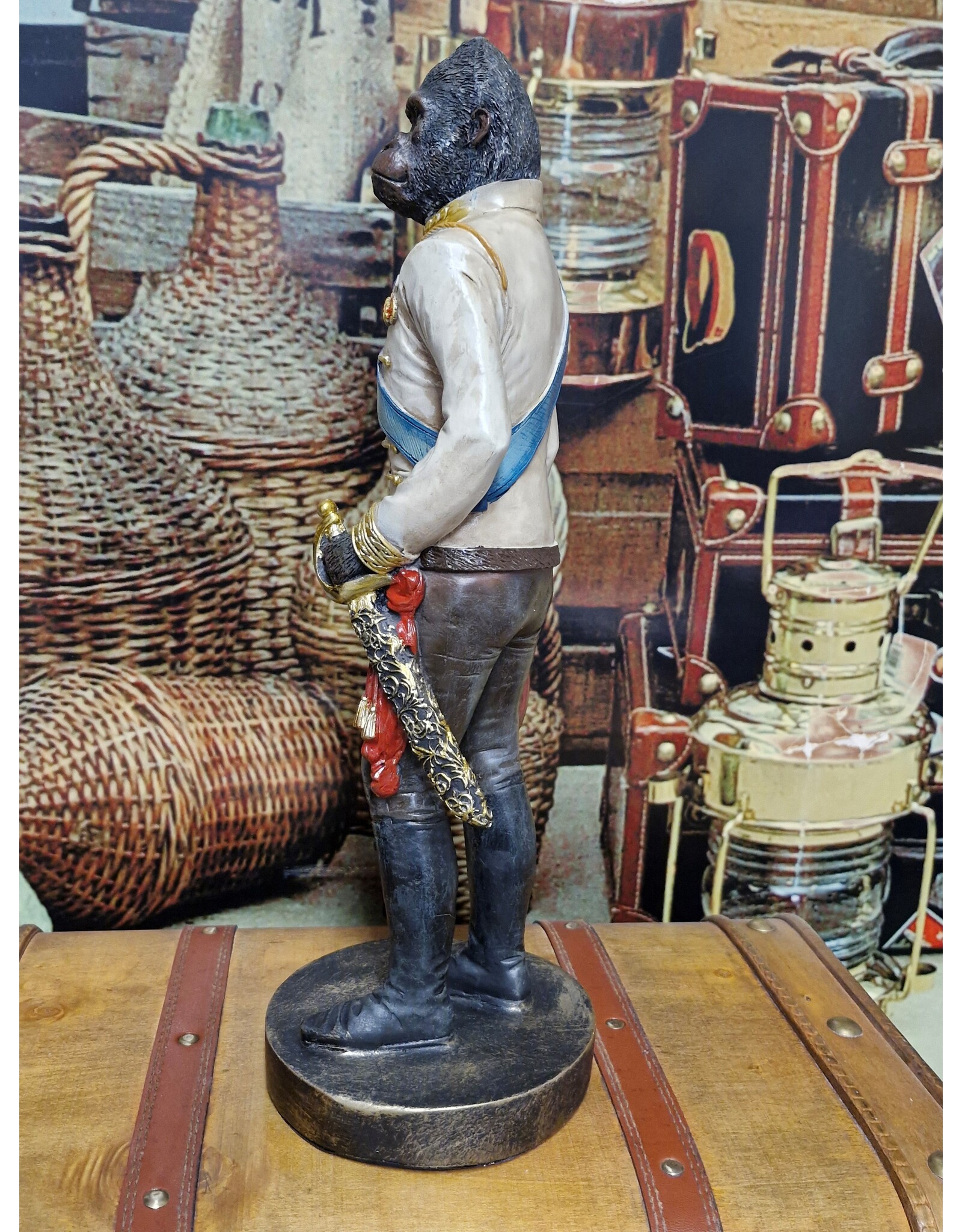 Baroque Giftware Figurines Collectables - Gorilla dressed in Military Uniform statue 40.5 cm