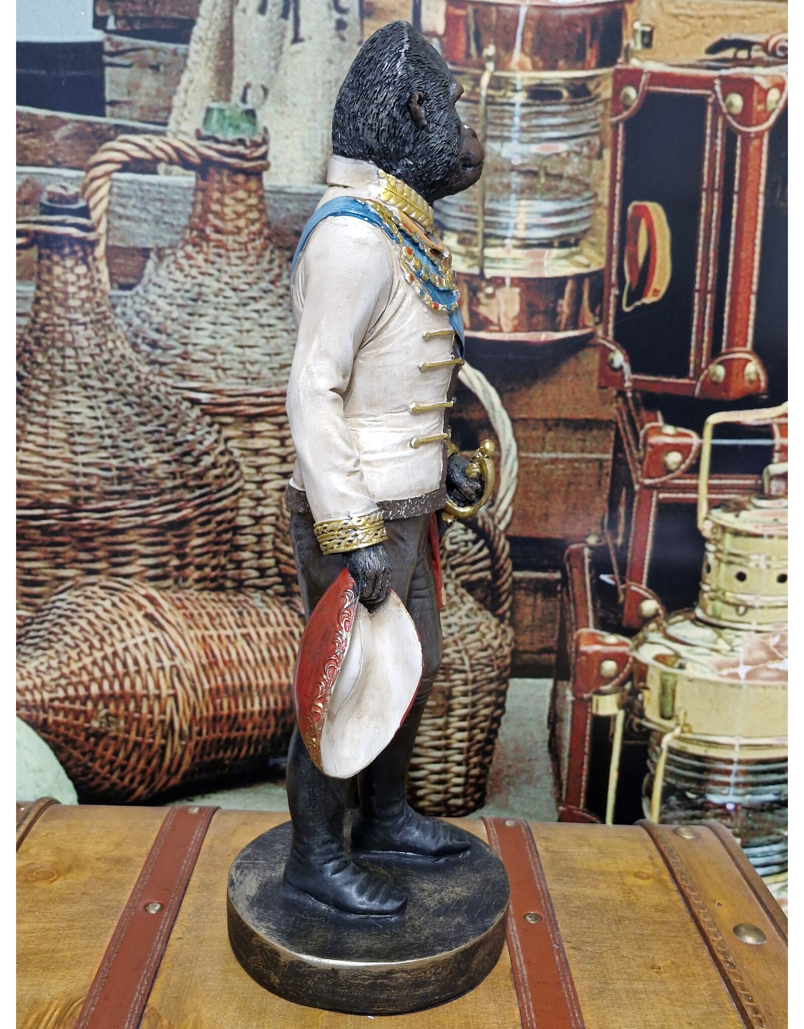 Baroque Giftware Figurines Collectables - Gorilla dressed in Military Uniform statue 40.5 cm