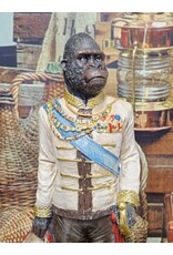 Baroque Giftware Beelden Collectables - Gorilla gekleed in Militaire Uniform beeld 40,5cm