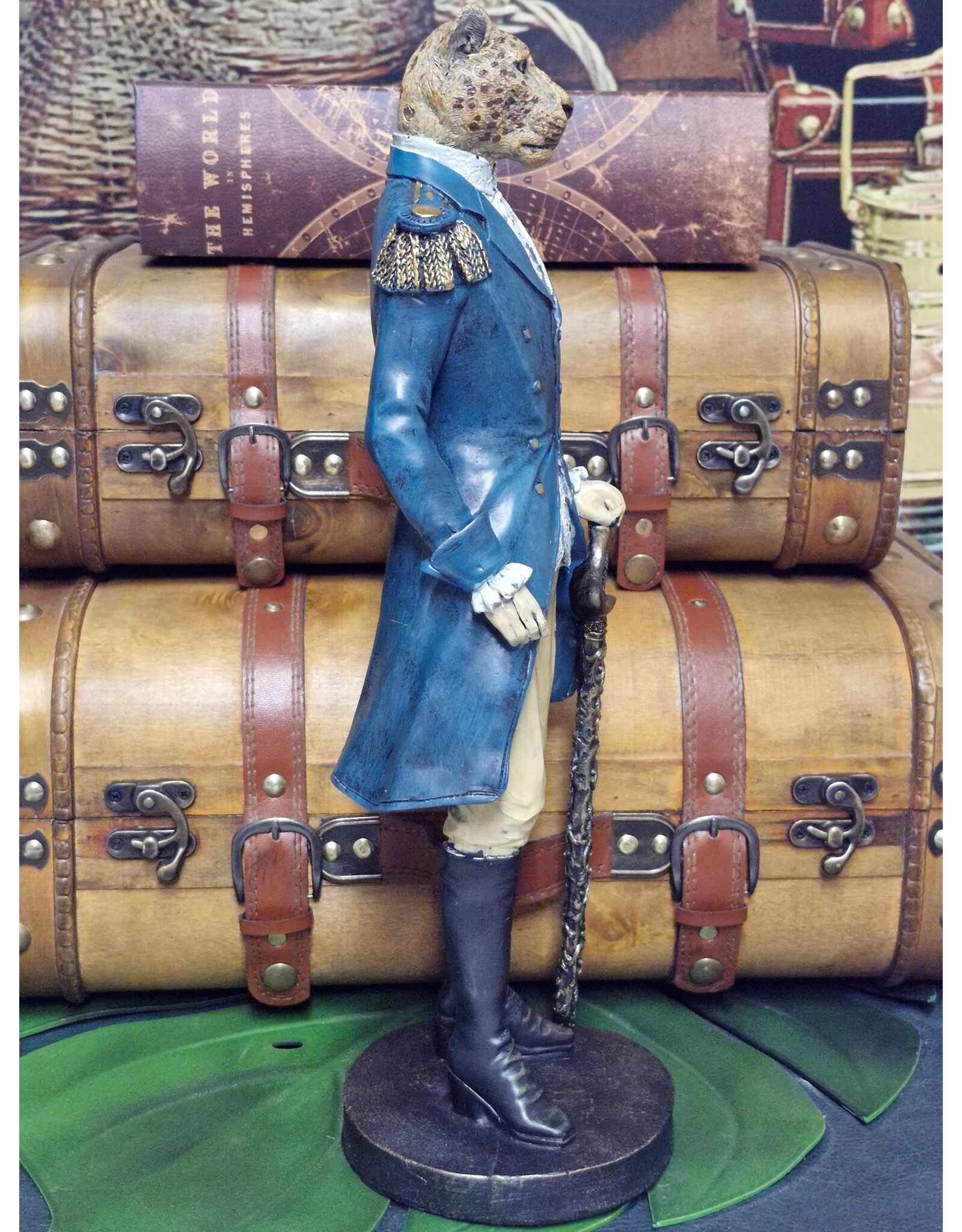 Baroque Giftware Figurines Collectables - Jaguar dressed as a Navy Officer statue 43cm