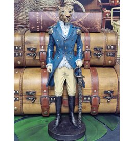 Baroque Jaguar gekleed als Navy Officier beeld 43cm