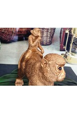 Trukado Giftware & Lifestyle - Golden Monkey with Baby on Back figurine 31cm