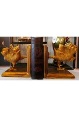 JB Miscellaneous - Owl Bookends set of 2, gold colored