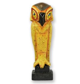 JB Gietijzeren  Uil Art Deco stijl beeldje 25cm