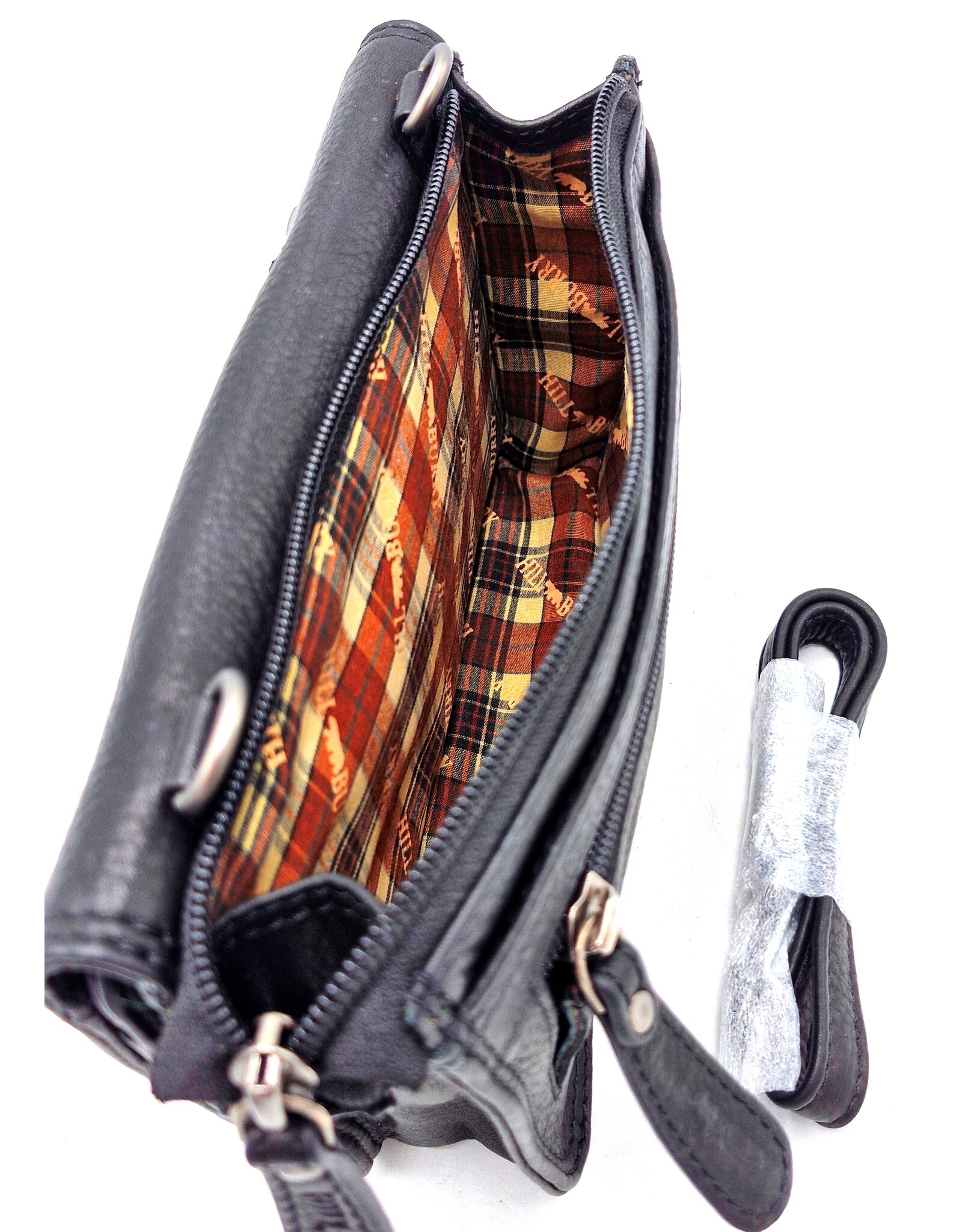 HillBurry Leren Festivaltasjes, heuptassen en riemtassen - HillBurry Leren Schoudertas-Reisportemonnee-Polstasje