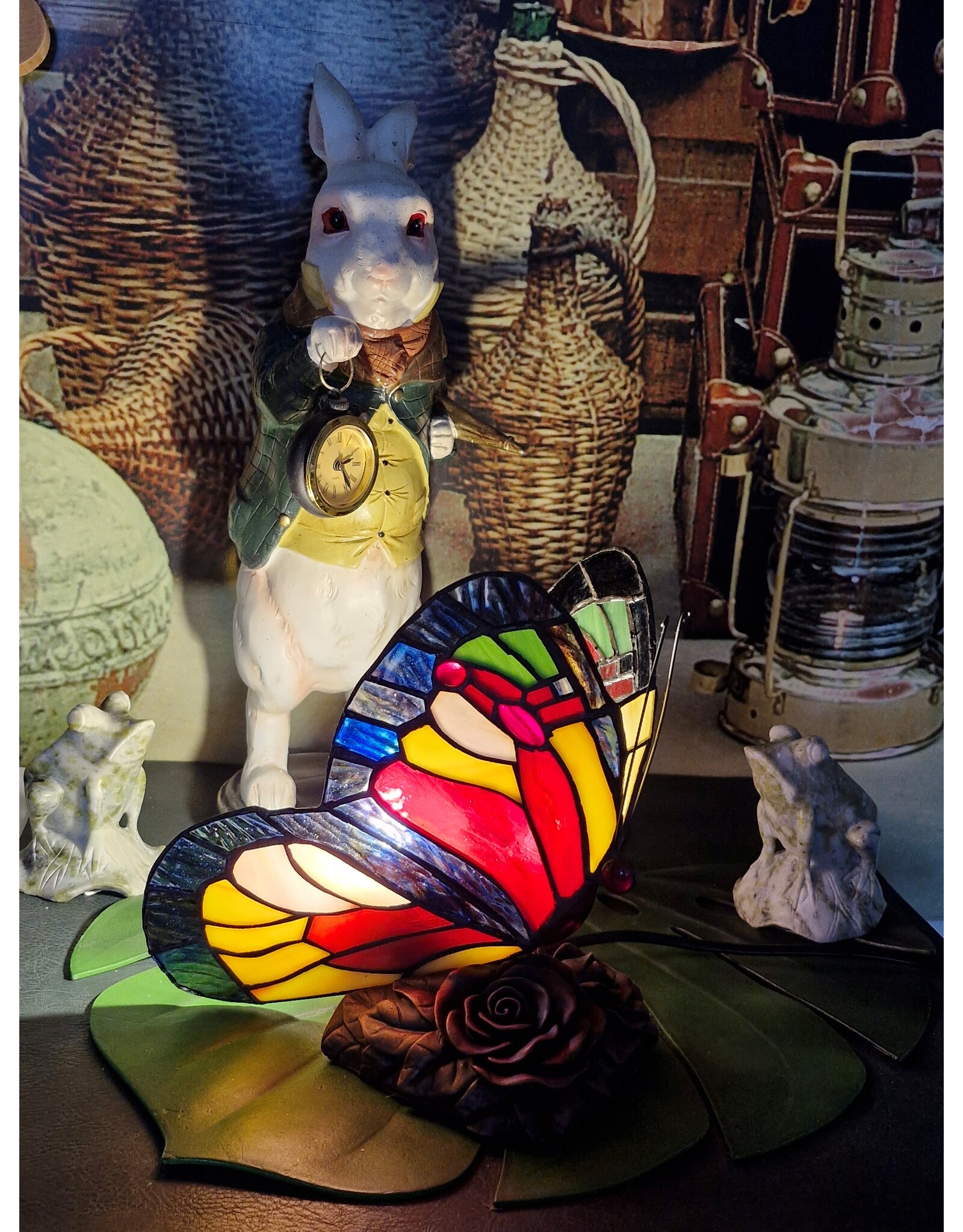 Trukado Giftware & Lifestyle - Vlinder Tiffany Stijl  Sfeerlamp