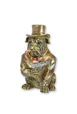 JB Giftware & Lifestyle - Engelse Bulldog als Mobster rokend Sigaar 29,8cm