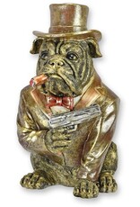 JB Giftware & Lifestyle - English Bulldog as Mobster smoking Cigar 29.8 cm