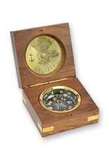JB Miscellaneous - Brass Compass with Calendar in wooden box