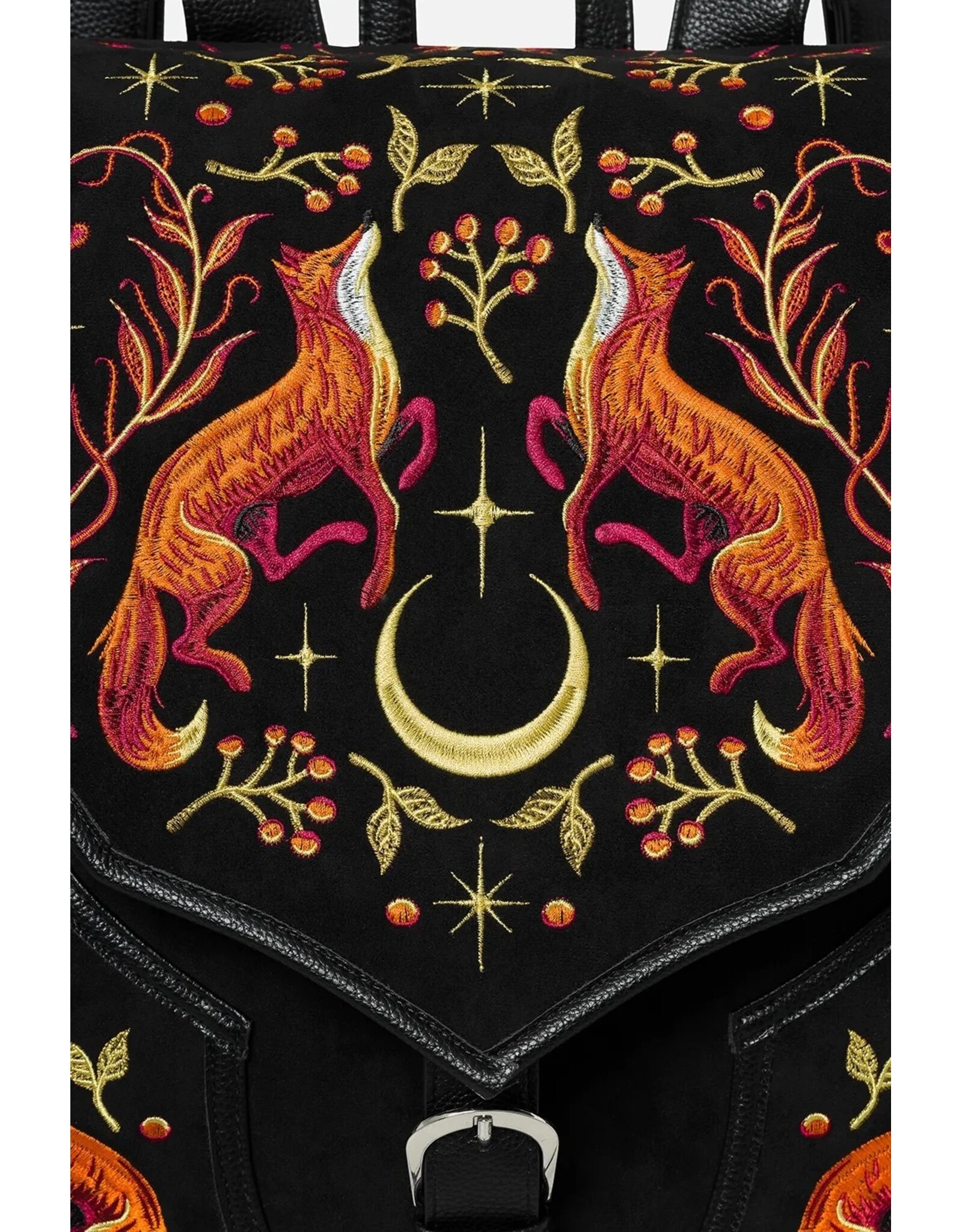 Restyle Fantasy tassen en portemonnees - Mystic Fox Rugzak met geborduurde vossen
