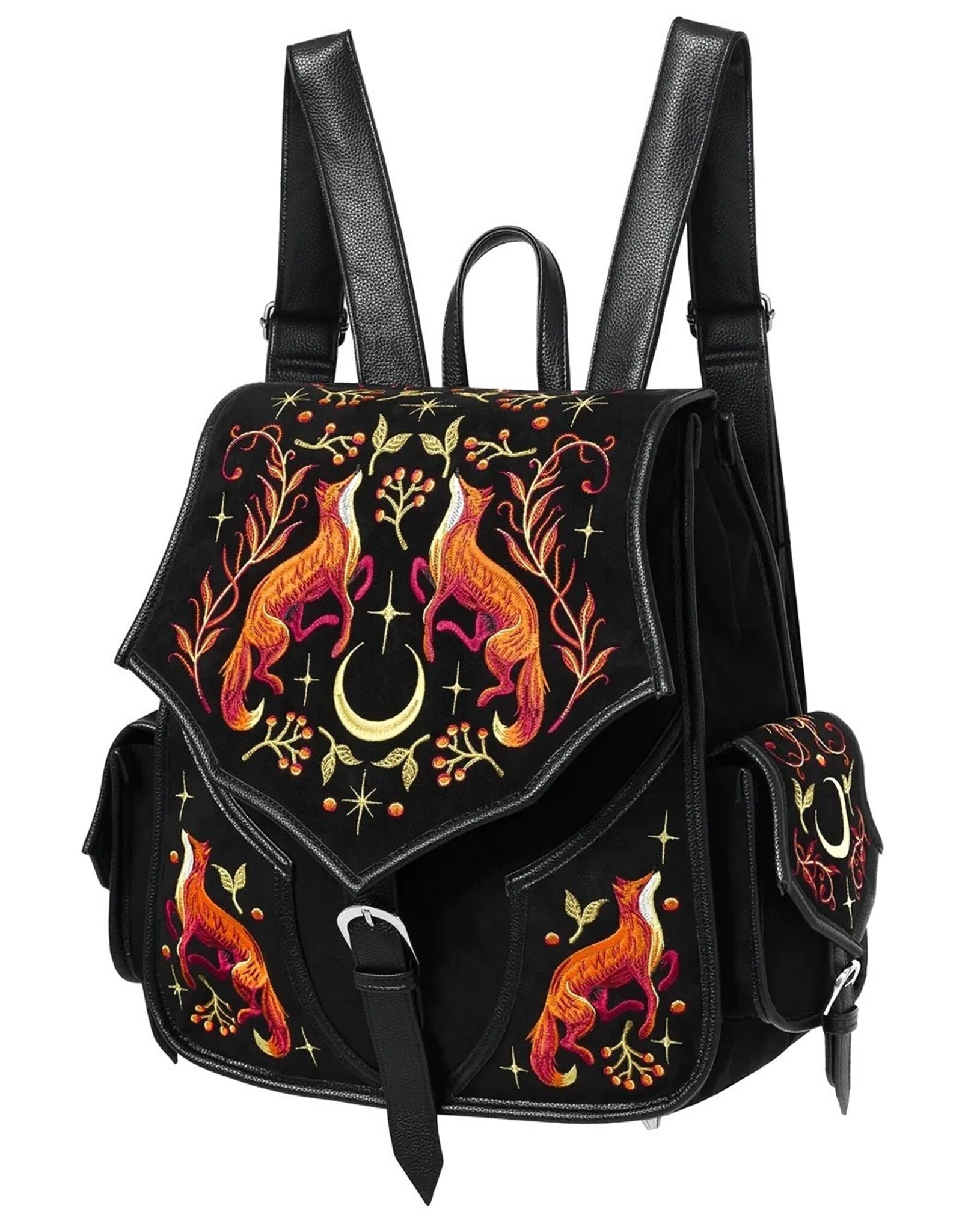 Restyle Fantasy tassen en portemonnees - Mystic Fox Rugzak met geborduurde vossen