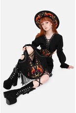 Restyle Fantasy bags and wallets - Lunar Grove large bag with embroidered foxes