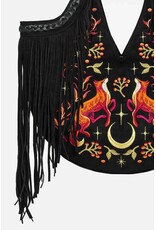 Restyle Fantasy tassen en portemonnees - Lunar Grove grote tas met geborduurde vossen