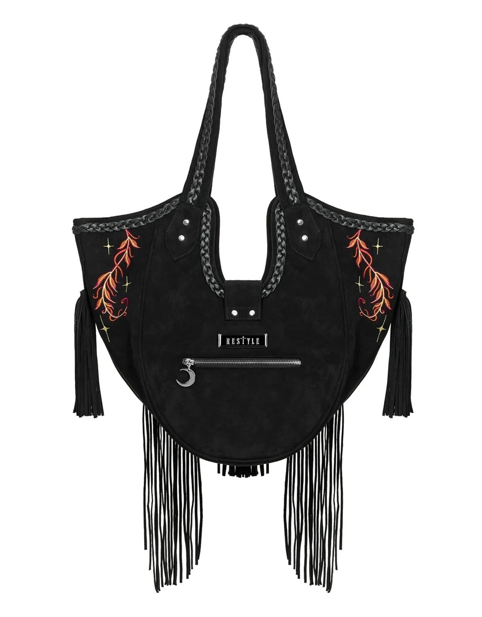 Restyle Fantasy bags and wallets - Fox Meadows bag with Fox embroidery & fringe