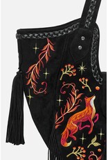 Restyle Fantasy bags and wallets - Fox Meadows bag with Fox embroidery & fringe