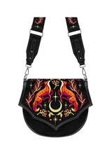 Restyle Fantasy tassen en portemonnees - Foxfire Nights crossbody tas met geborduurde Vossen