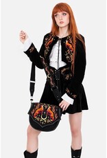 Restyle Fantasy tassen en portemonnees - Foxfire Nights crossbody tas met geborduurde Vossen