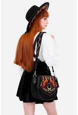 Restyle Fantasy tassen en portemonnees - Foxfire Nights crossbody tas met geborduurde Vossen