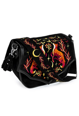 Restyle Fantasy bags and wallets - Foxfire Nights croosbody bag with Fox embroidery