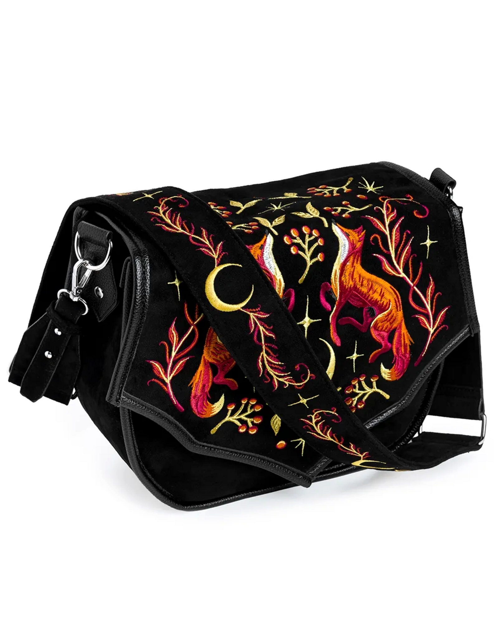 Restyle Fantasy bags and wallets - Foxfire Nights croosbody bag with Fox embroidery