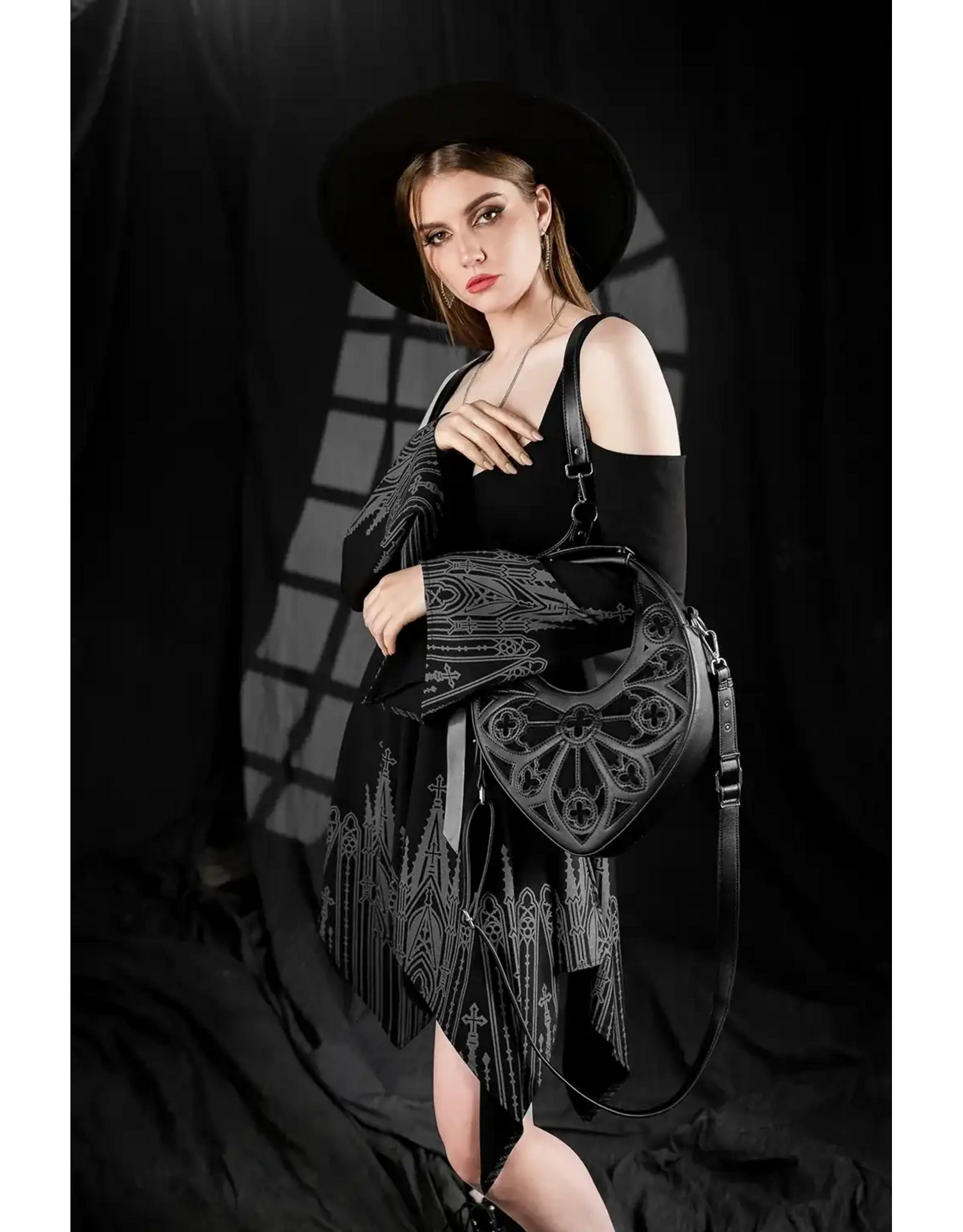 Restyle Fantasy tassen en portemonnees - Spire Kathedraal Roset  Gothic handtas