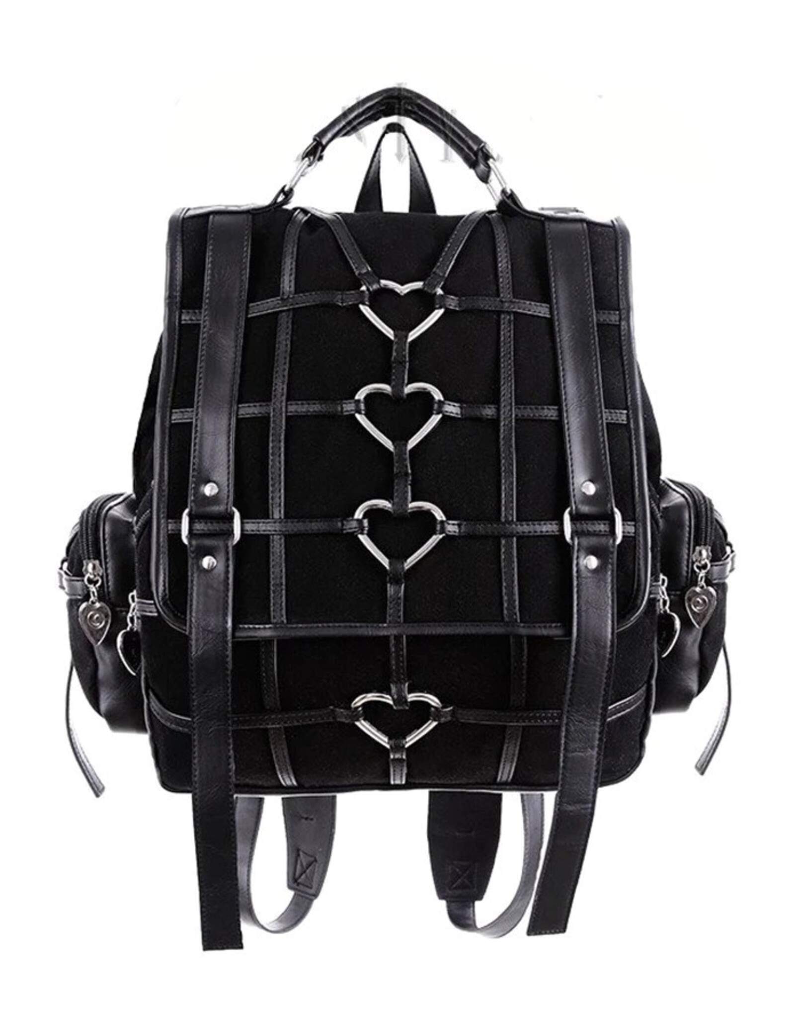 Restyle Gothic Tassen Steampunk Tassen - Heavy Heart Rugzak met Hart Harnas