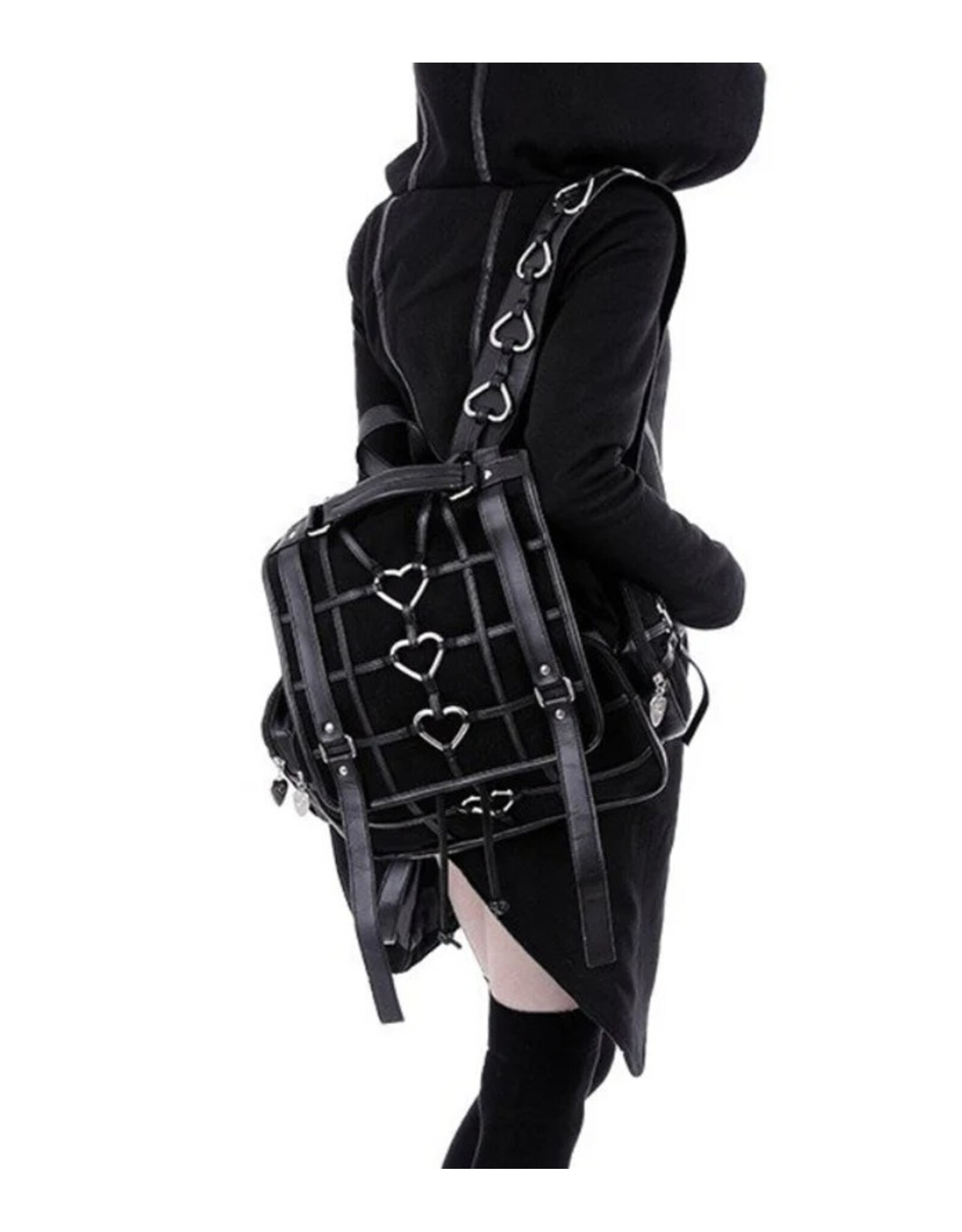 Restyle Gothic bags Steampunk bags - Heavy Heart Backpack with Heart Harness