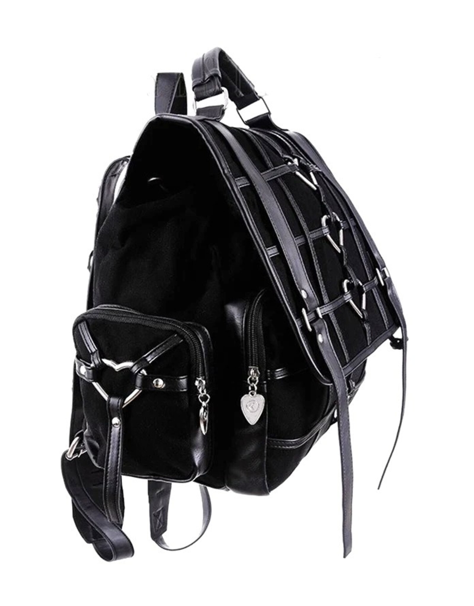 Restyle Gothic Tassen Steampunk Tassen - Heavy Heart Rugzak met Hart Harnas