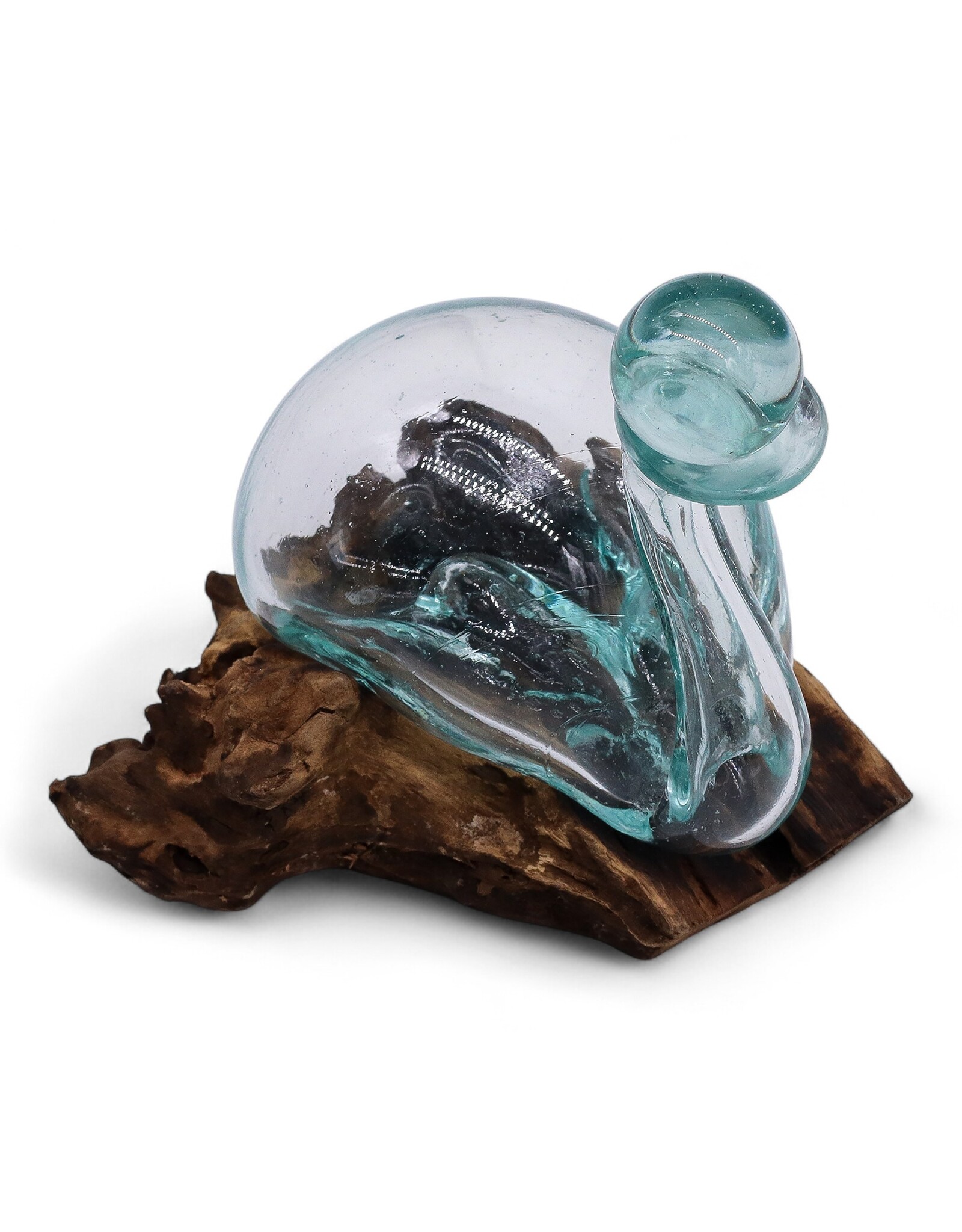 AWG Miscellaneous - Melted Glass Duck Carafe on Wood with Stopper