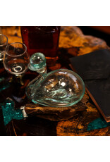 AWG Miscellaneous - Gesmolten Glas Eendkaraf op Hout met Stop