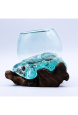 AWG Miscellaneous - Melted Glass Bowl on Wood