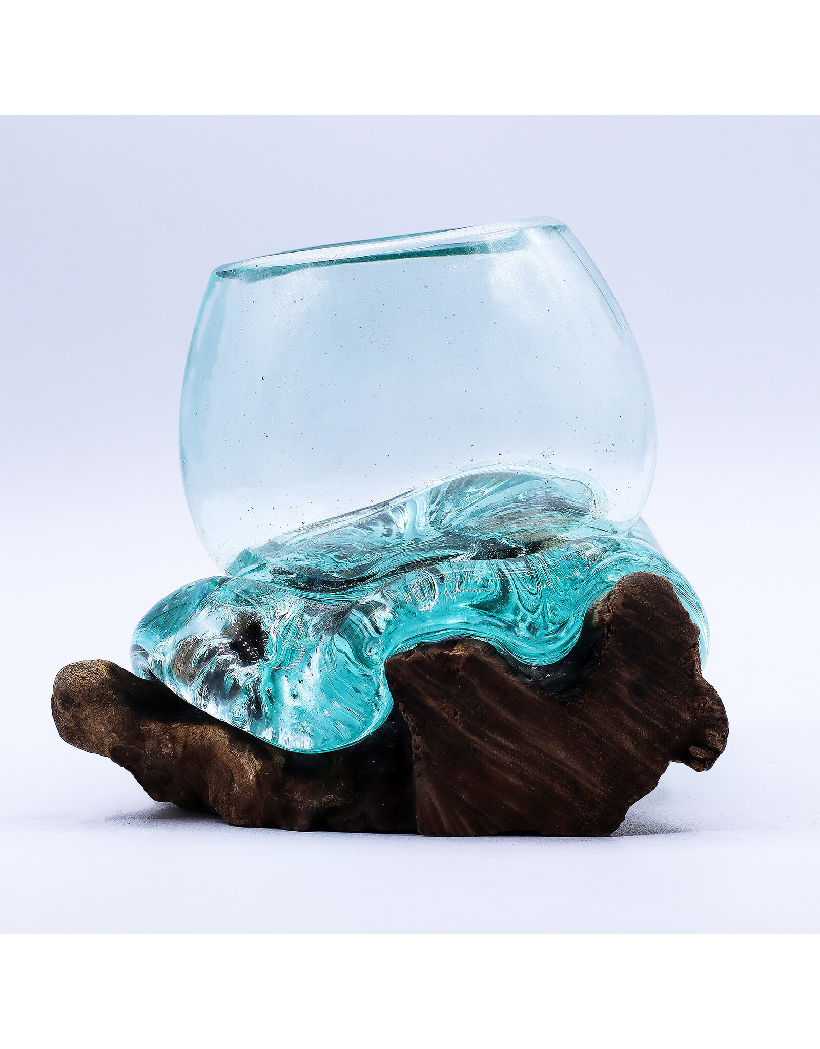 AWG Miscellaneous - Melted Glass Bowl on Wood