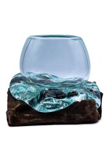 AWG Miscellaneous - Melted Glass Bowl on Wood