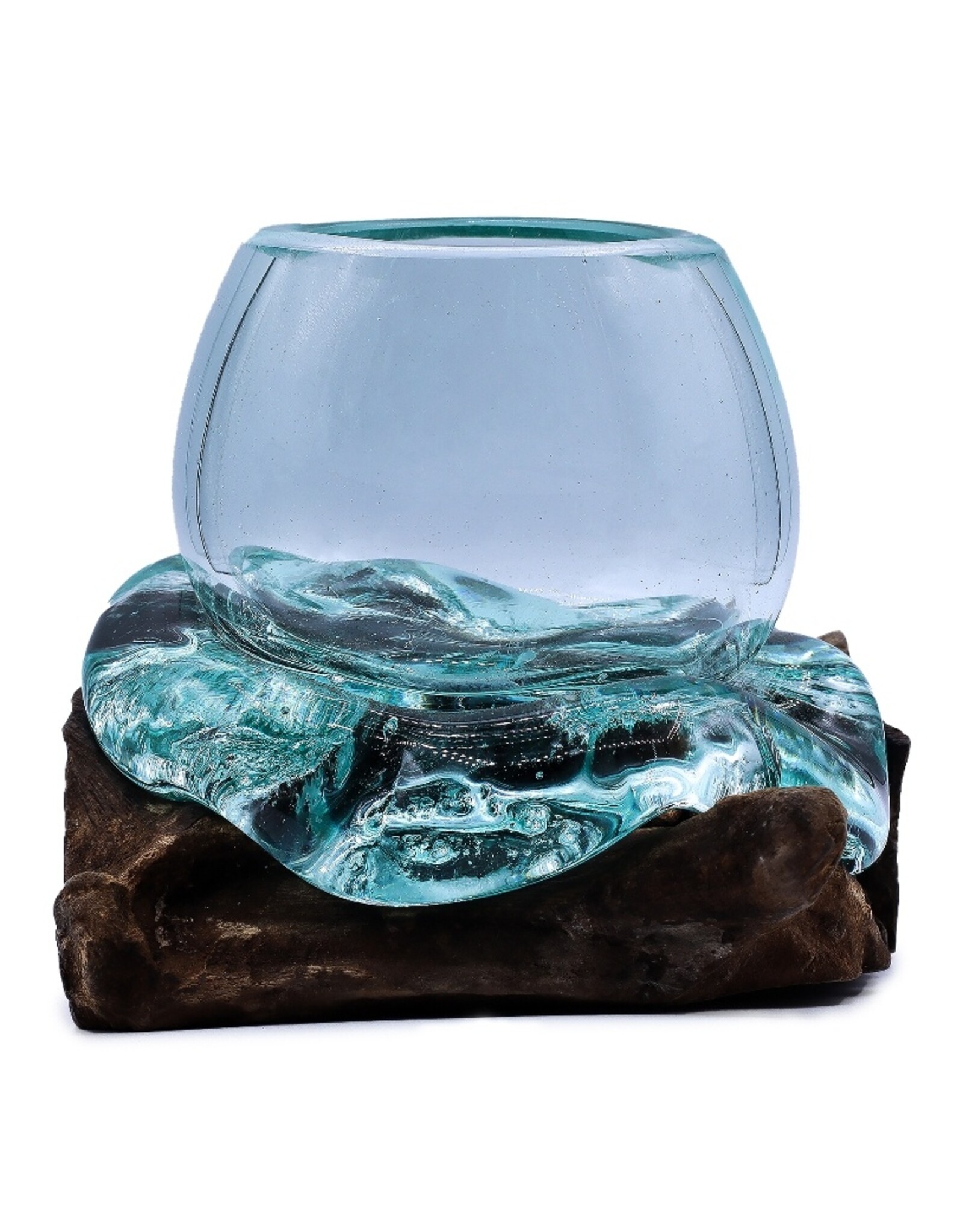 AWG Miscellaneous - Melted Glass Bowl on Wood