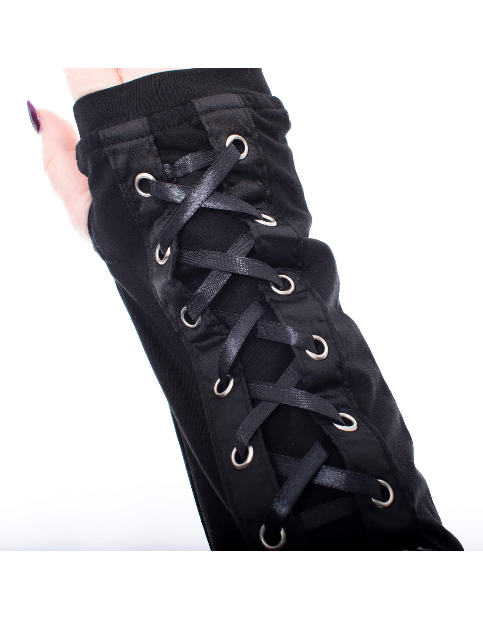 Poizen Industries Gothic and Steampunk accessories - Luna bat-head arm warmers Heartless