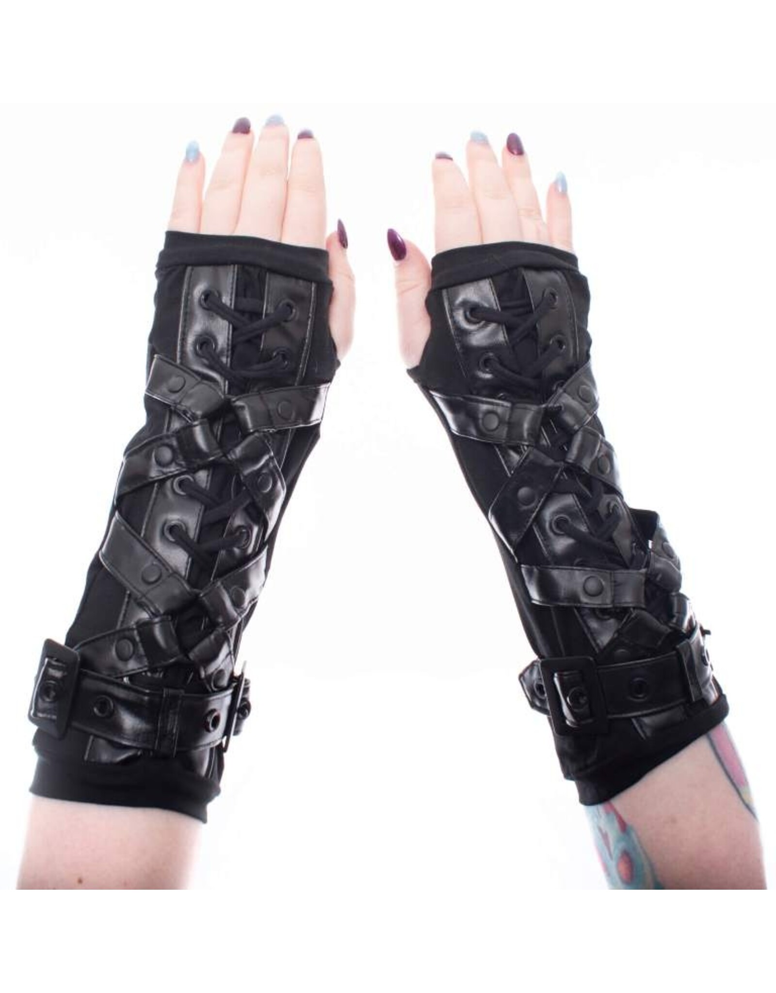 Poizen Industries Gothic en Steampunk accessoires - Armwarmers Asher Poizen Industries