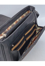 Hillburry Leather shoulderbags Leather crossbody bags - Hillburry Saddle Bag with Organiser black