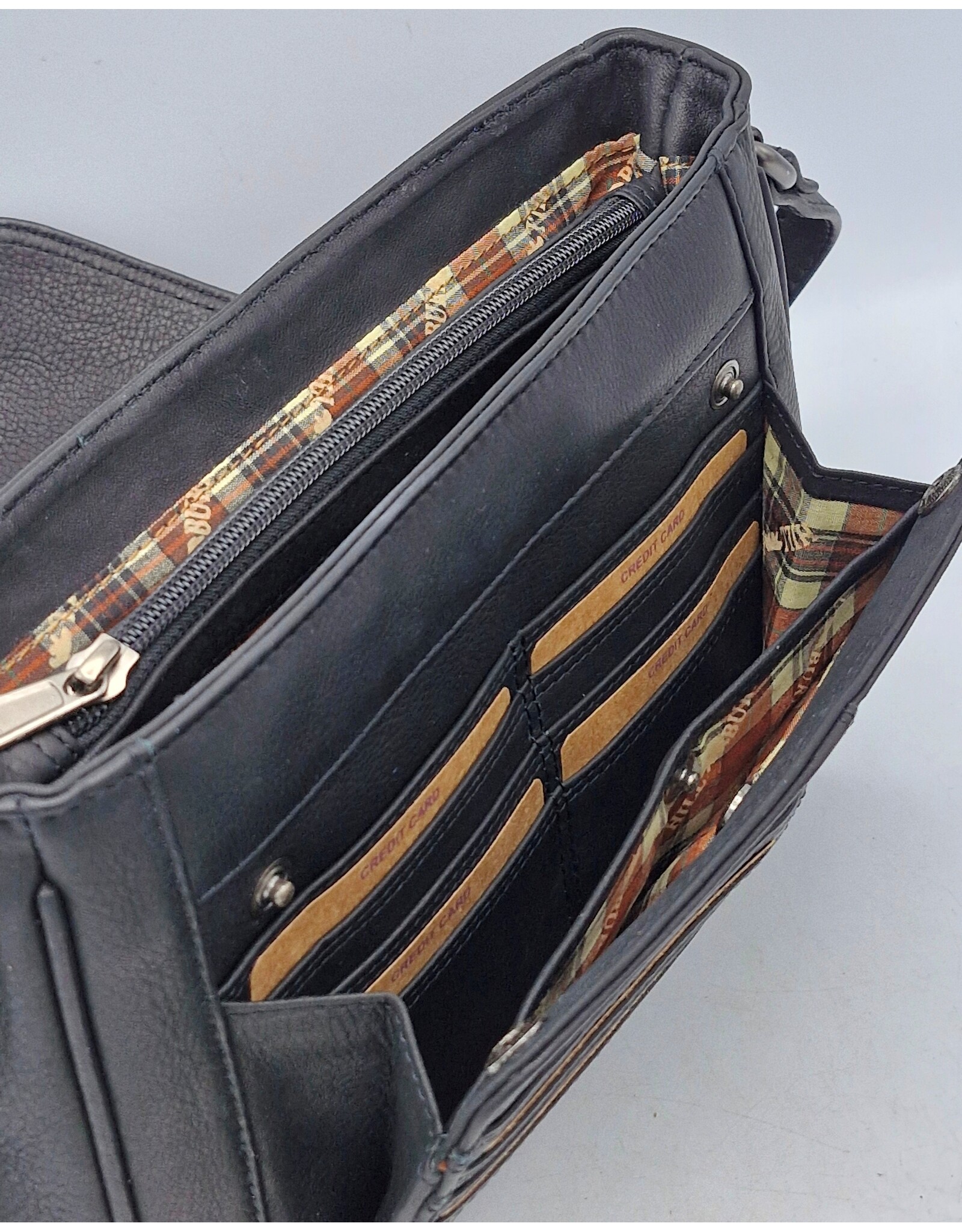 David Jones Leather shoulderbags Leather crossbody bags - Hillburry Saddle Bag with Organiser black