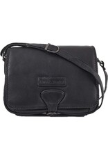 David Jones Leather shoulderbags Leather crossbody bags - Hillburry Saddle Bag with Organiser black