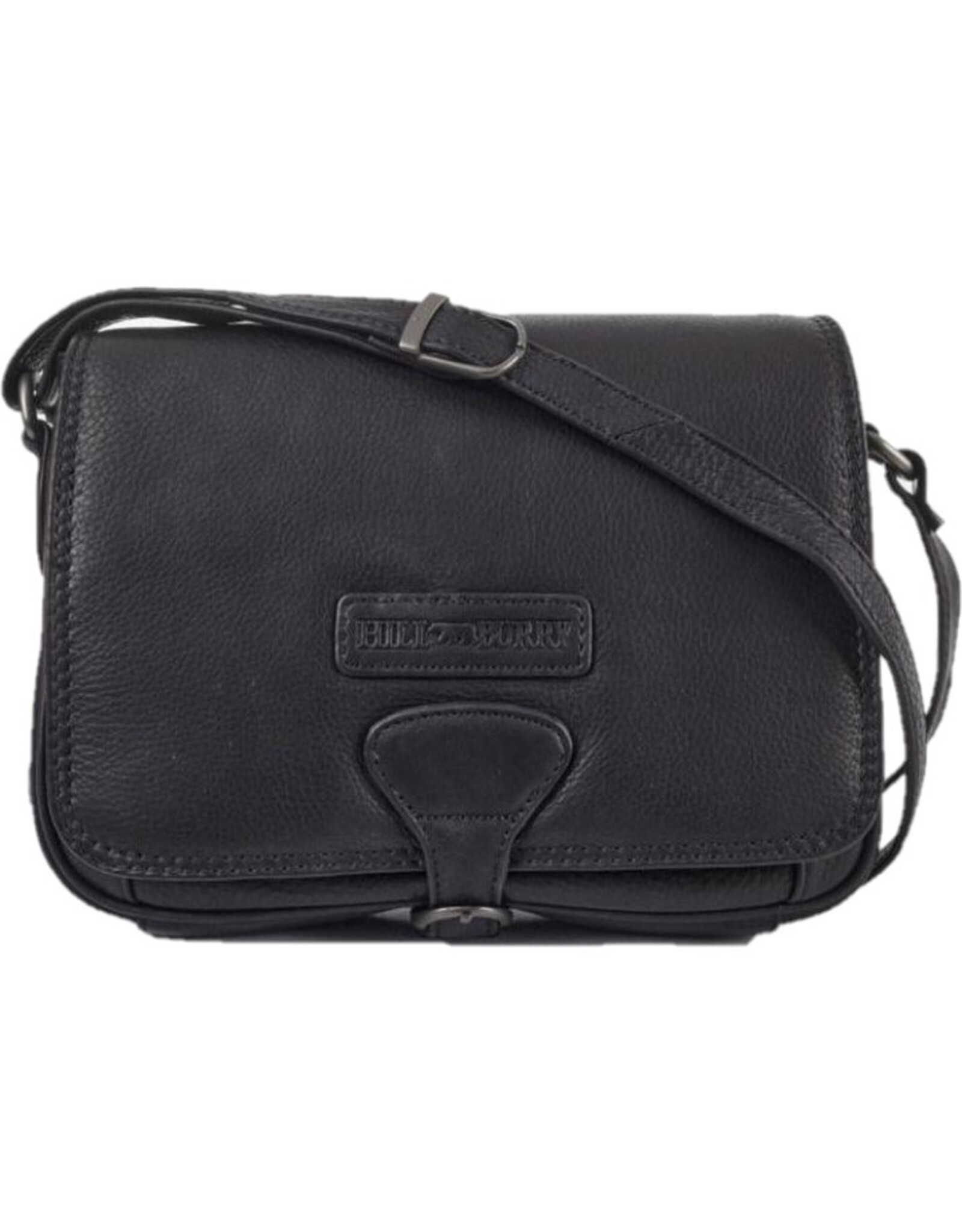 David Jones Leren schoudertassen Leren crossbody tassen - Hillburry Zadeltas met Organizer zwart