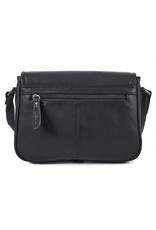 Hillburry Leren schoudertassen Leren crossbody tassen - Hillburry Zadeltas met Organizer zwart