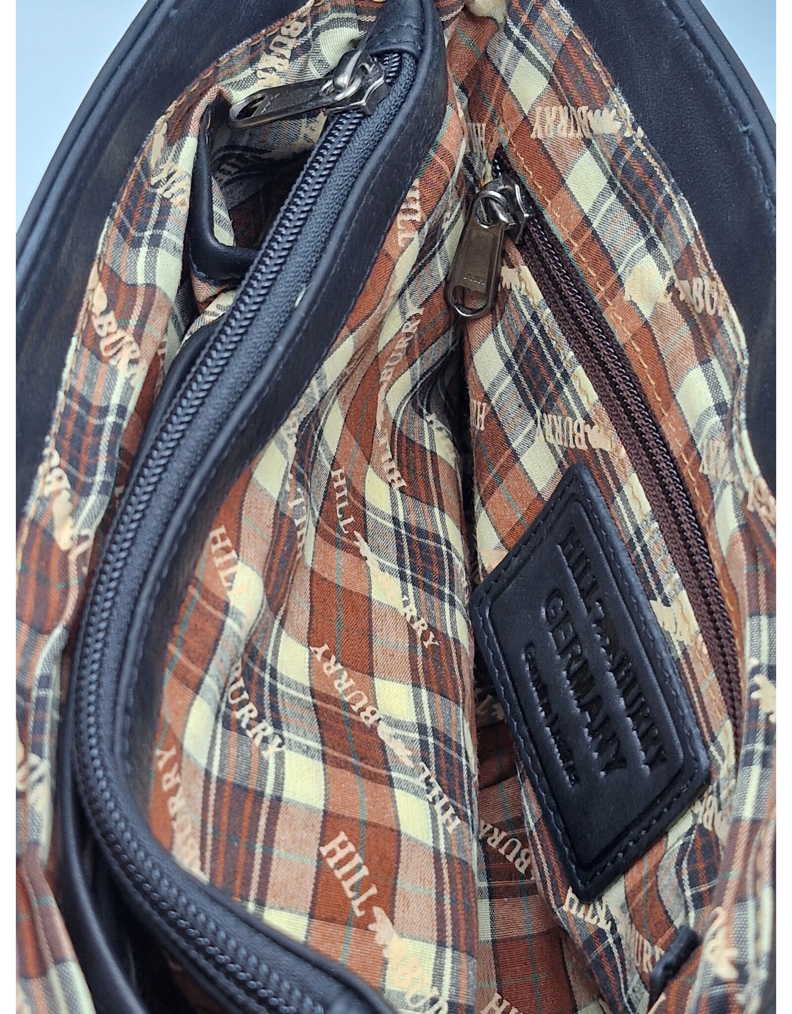 Hillburry Leather shoulderbags Leather crossbody bags - Hillburry Saddle Bag with Organiser black