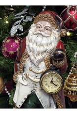 C&E Giftware & Lifestyle - Vintage Santa Claus with Real Clock - 40cm