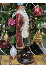 C&E Giftware & Lifestyle - Vintage Santa Claus with Real Clock - 40cm