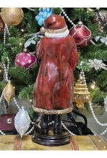 C&E Giftware & Lifestyle - Vintage Santa Claus with Real Clock - 40cm