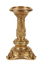 Dutch Style Giftware, beelden, collectables - Kandelaar Barok goud kleur polyresin 23cm