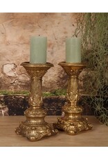 Dutch Style Giftware, beelden, collectables - Kandelaar Barok goud kleur polyresin 23cm