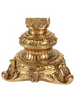 Dutch Style Giftware Figurines Collectables - Candlestick Baroque gold colour polyresin 23cm
